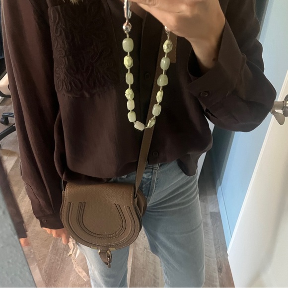 Chloe Brown Crossbody Bag with Gold Accents - Picture 10 of 15